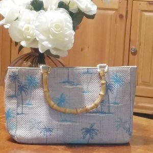 Cappelli Straw Handbag l Palm Tree Purse